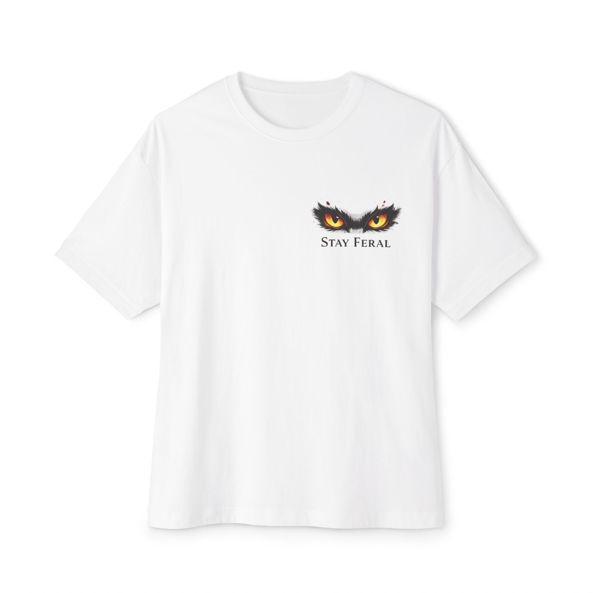 stay feral cat eyes tee | cat portrait t shirt stay feral cat eyes tee | cat portrait t shirt